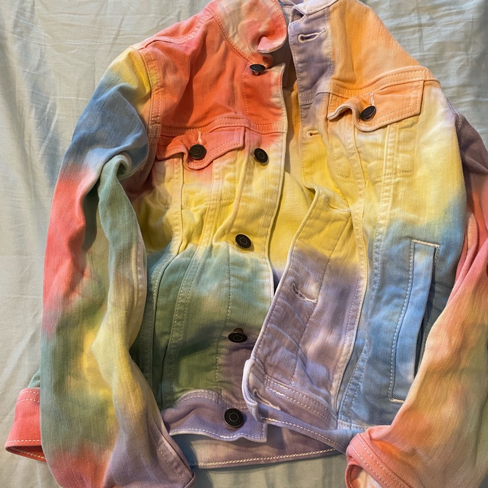 Aber&Fitch kids multi-color denim jacket Size 9/10.
